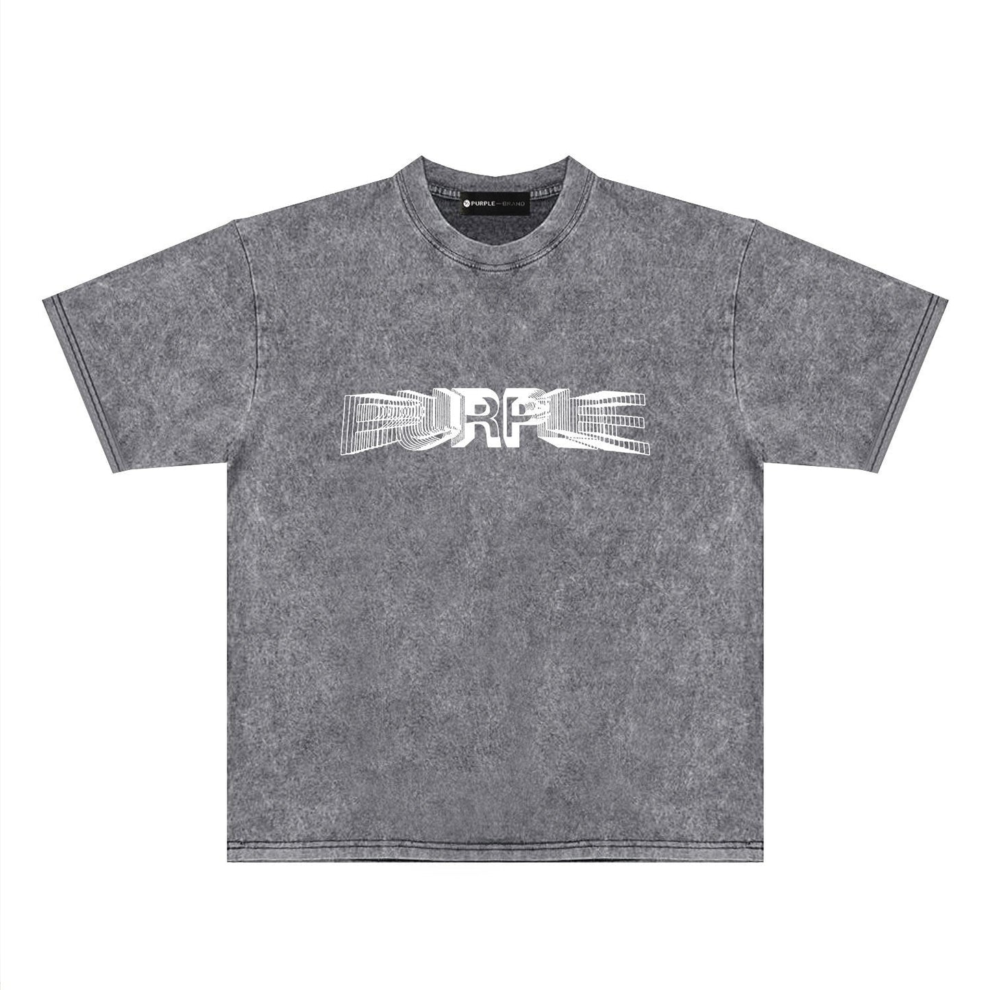 Purple Brand Distressed T Shirts Short Sleeve