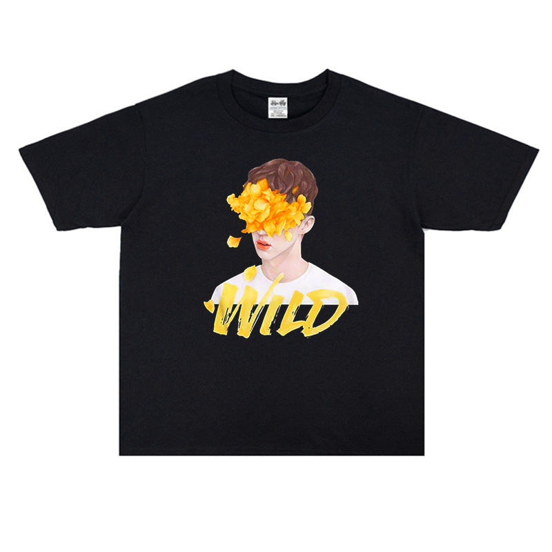 Rock Star T Shirt Troye Sivan Wild Troye Sivan Short Sleeve Printed T-shirt Cotton Loose
