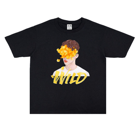 Rock Star T Shirt Troye Sivan Wild Troye Sivan Short Sleeve Printed T-shirt Cotton Loose