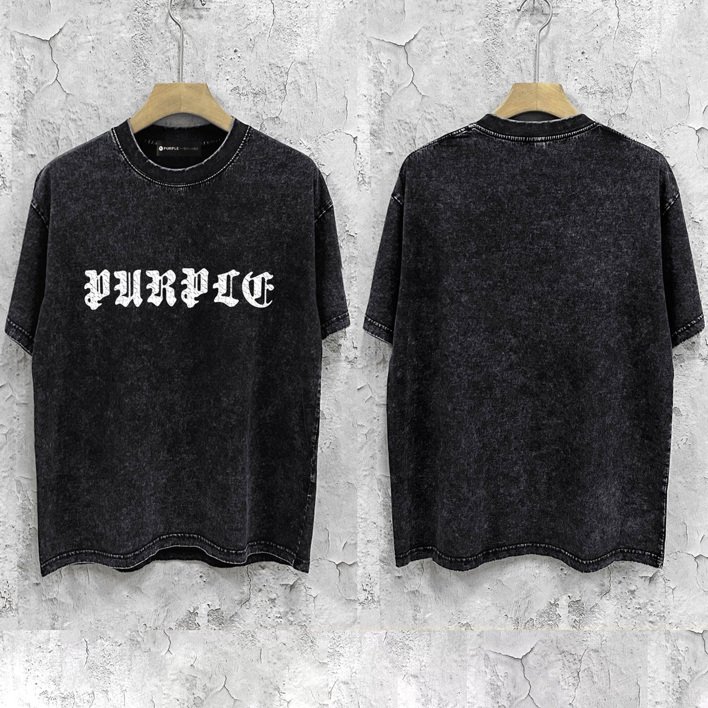 Purple Brand Distressed T Shirts Short Sleeve