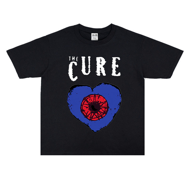 Rock Star T Shirt The Cure Band Music Print T-shirt Men's and Women's Cotton Loose