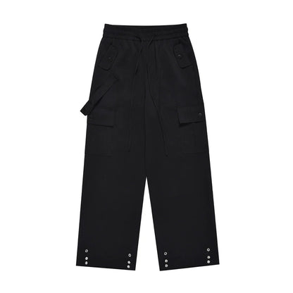 Men Sweatpants Workwear Casual Pants Men's Loose Drooping Elasticated Pants Pocket Straight Sports Trousers