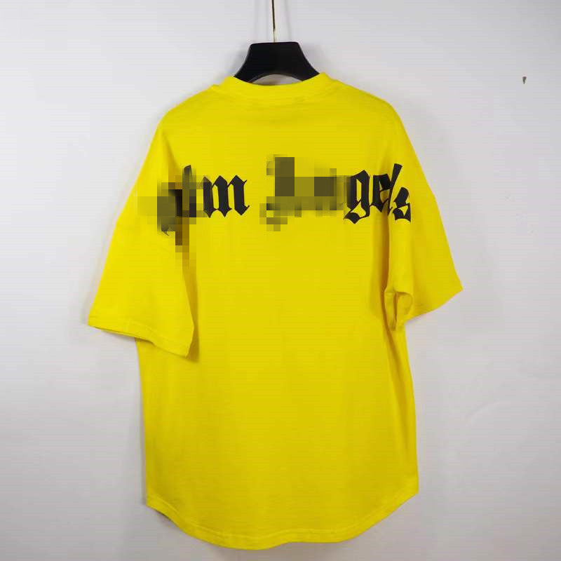 Palm Angle T Shirts Candy Color Puff Print Loose