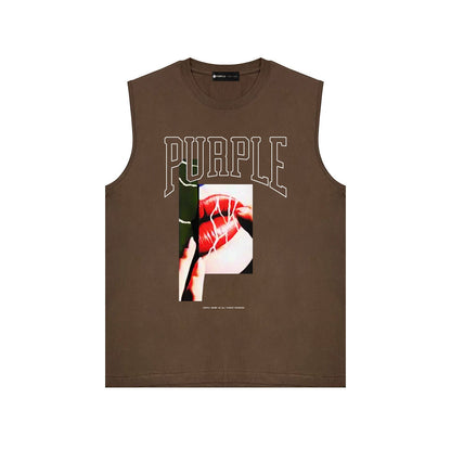 Purple Brand Tank T Shirts Sleeveless T-shirt Vest