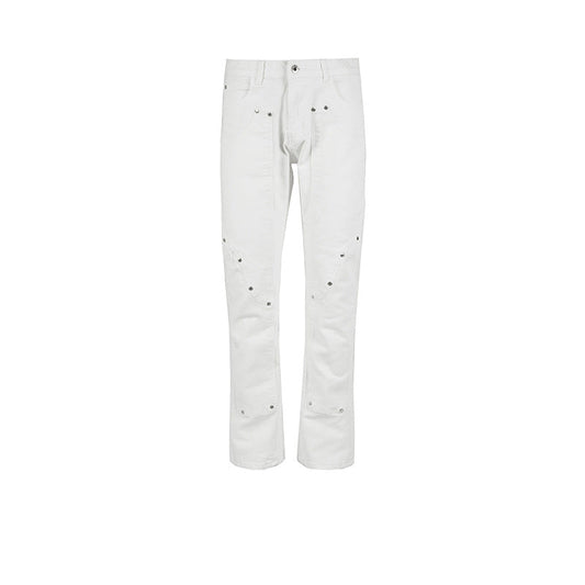 MIJKO Men's Vintage Pants MIJKO Men's Women's Autumn and Winter Wide-footed High Street Jeans