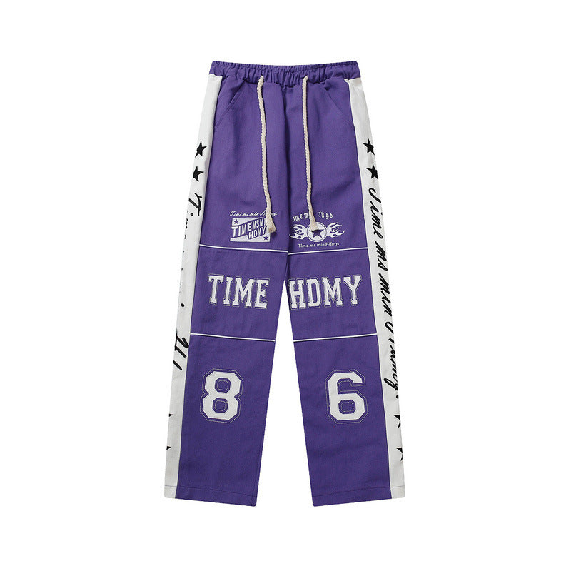 Cargo Pants Vintage Embroidered Racing Overalls