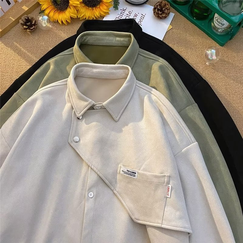 Men Shirts Cityboy Summer Suede Jacket