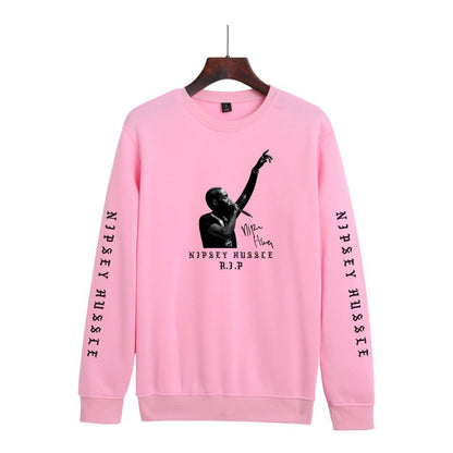 Nipsey Hussle Hoodie Rap Men's and Women's Loose round Neck Sweater