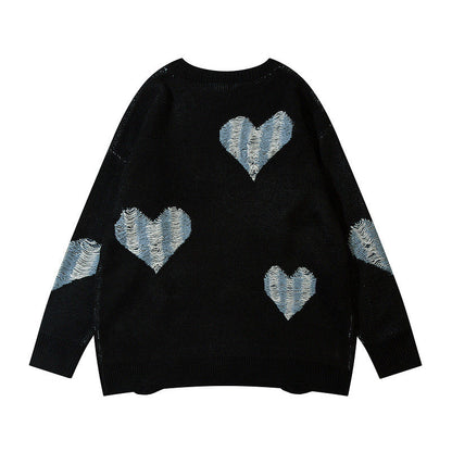 Women Sweater Love Sweater Loose Couple