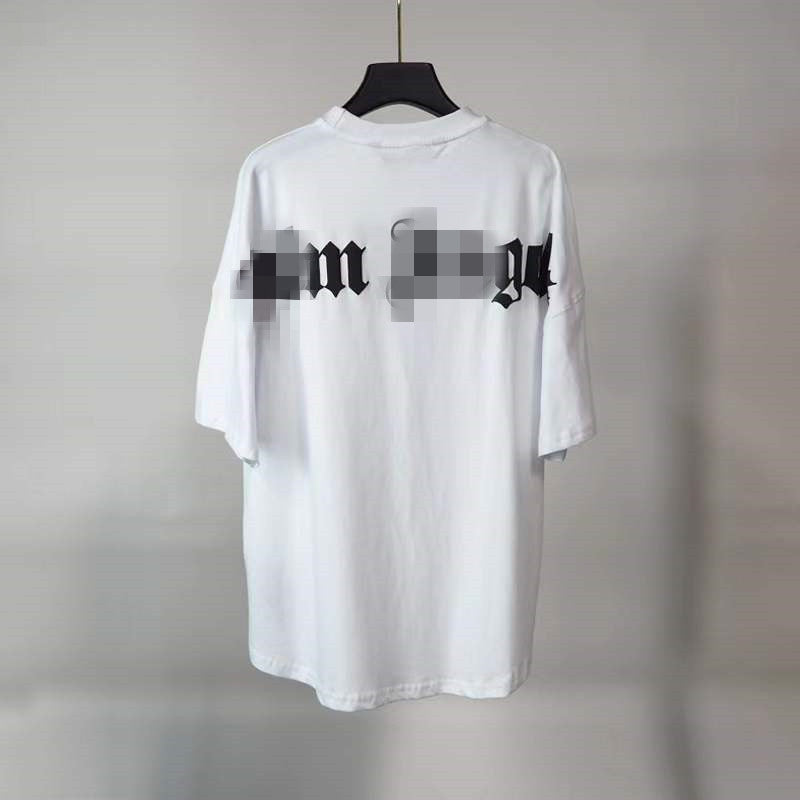 Palm Angle T Shirts Candy Color Puff Print Loose