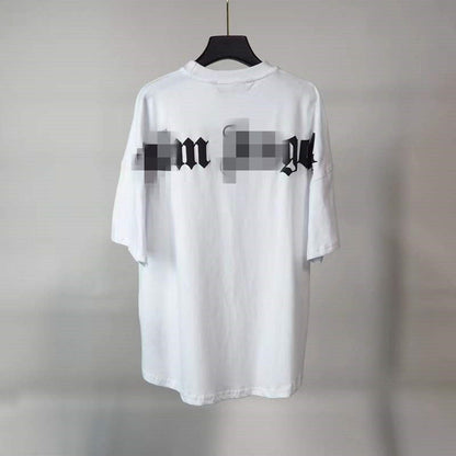 Palm Angle T Shirts Candy Color Puff Print Loose