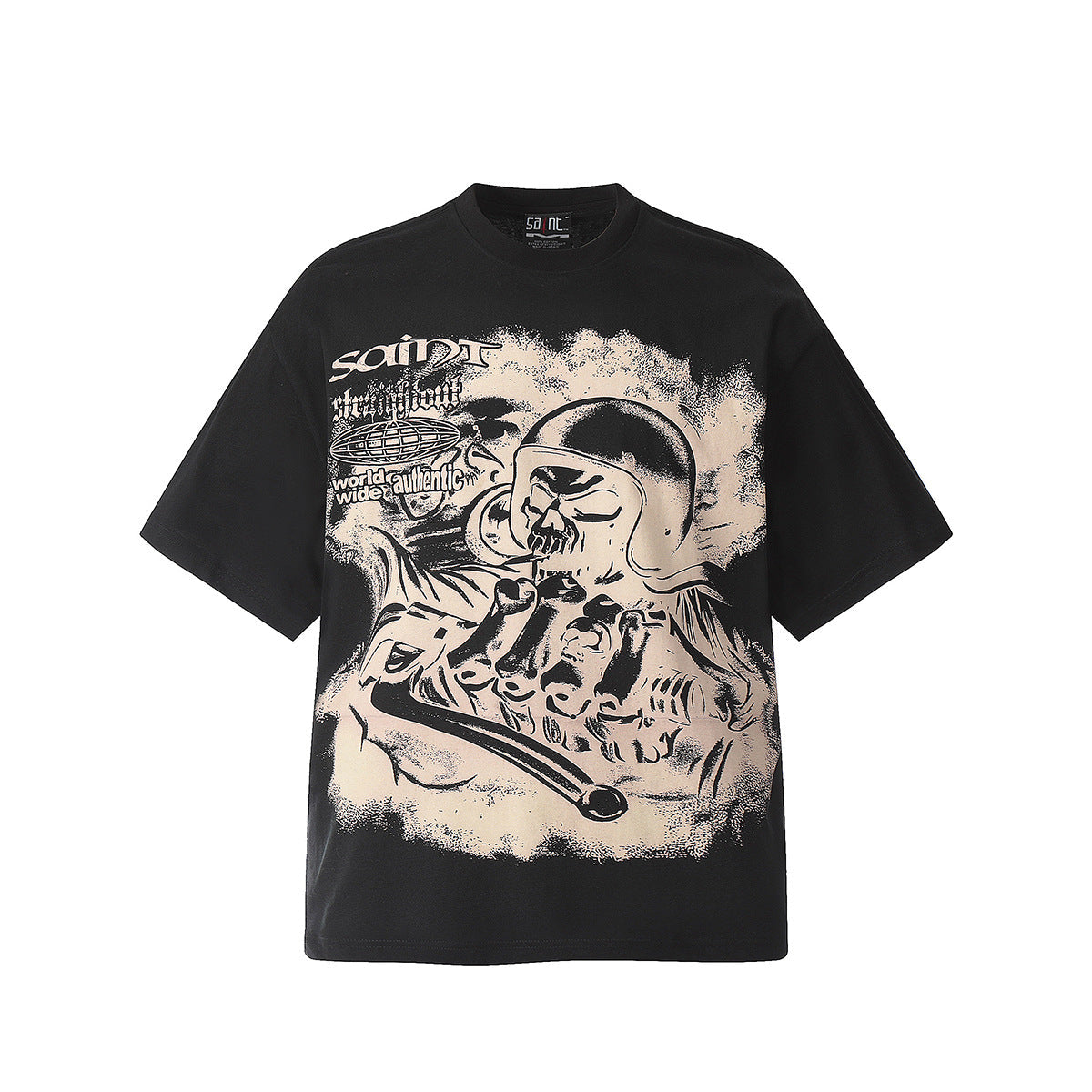 Unisex T-Shirts Saint Michael Vintage Comic Loose Short Sleeves