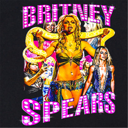 Rock Star T Shirt Britney Spears Character Printed T-shirt Short Sleeve
