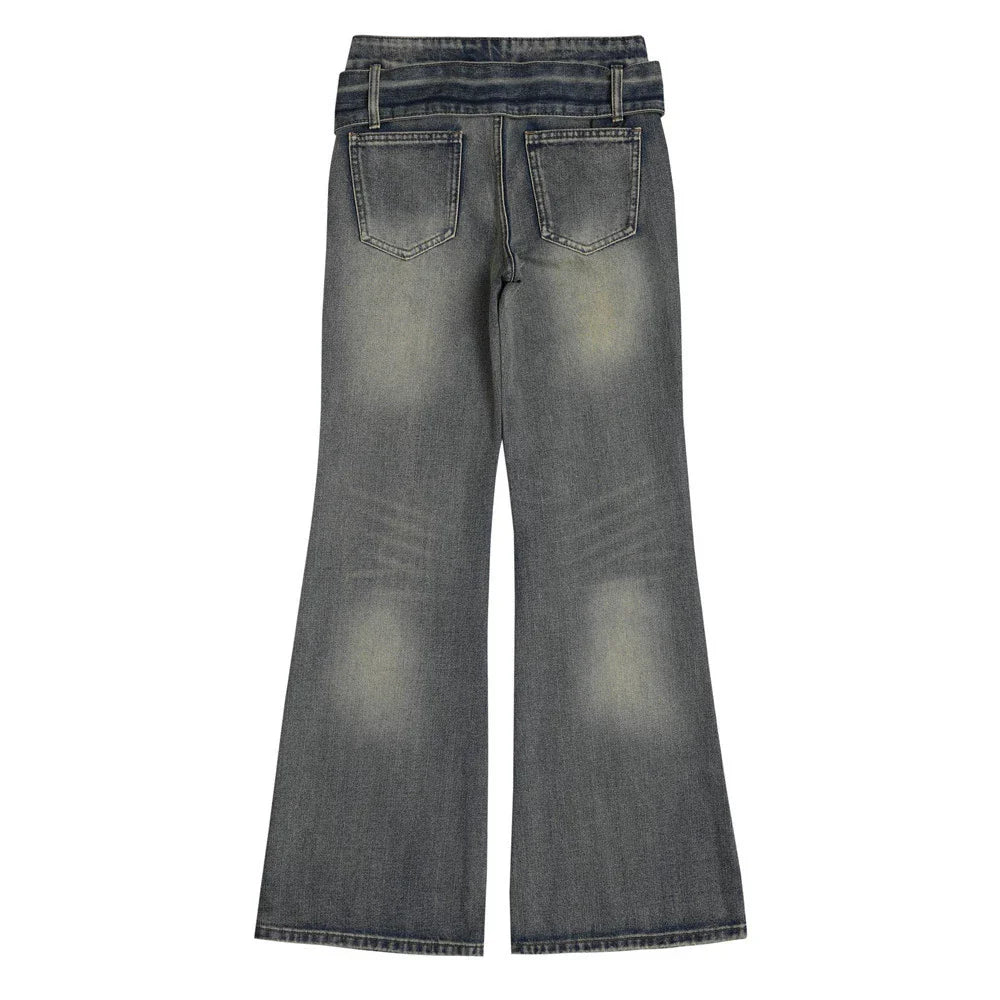 Women Pants Flared Jeans Women's Casual Loose Wide-Leg Pants