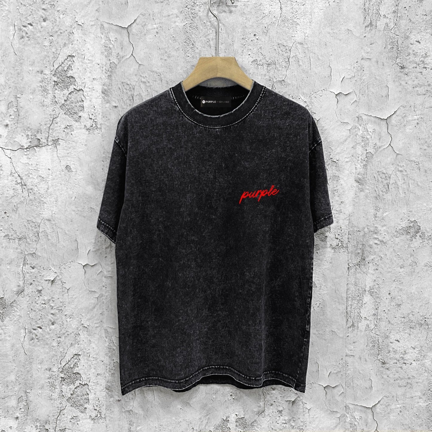 Purple Brand Distressed T Shirts Short Sleeve