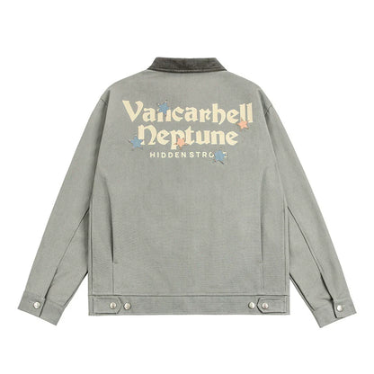 Men Jacket Coat Printing Baggy Coat Spring and Autumn Men's Ins