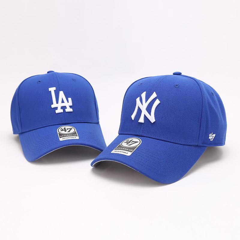 Dodgers and Yankees Baseball Cap Baseball Hat Men's Peaked Cap Curved Blue