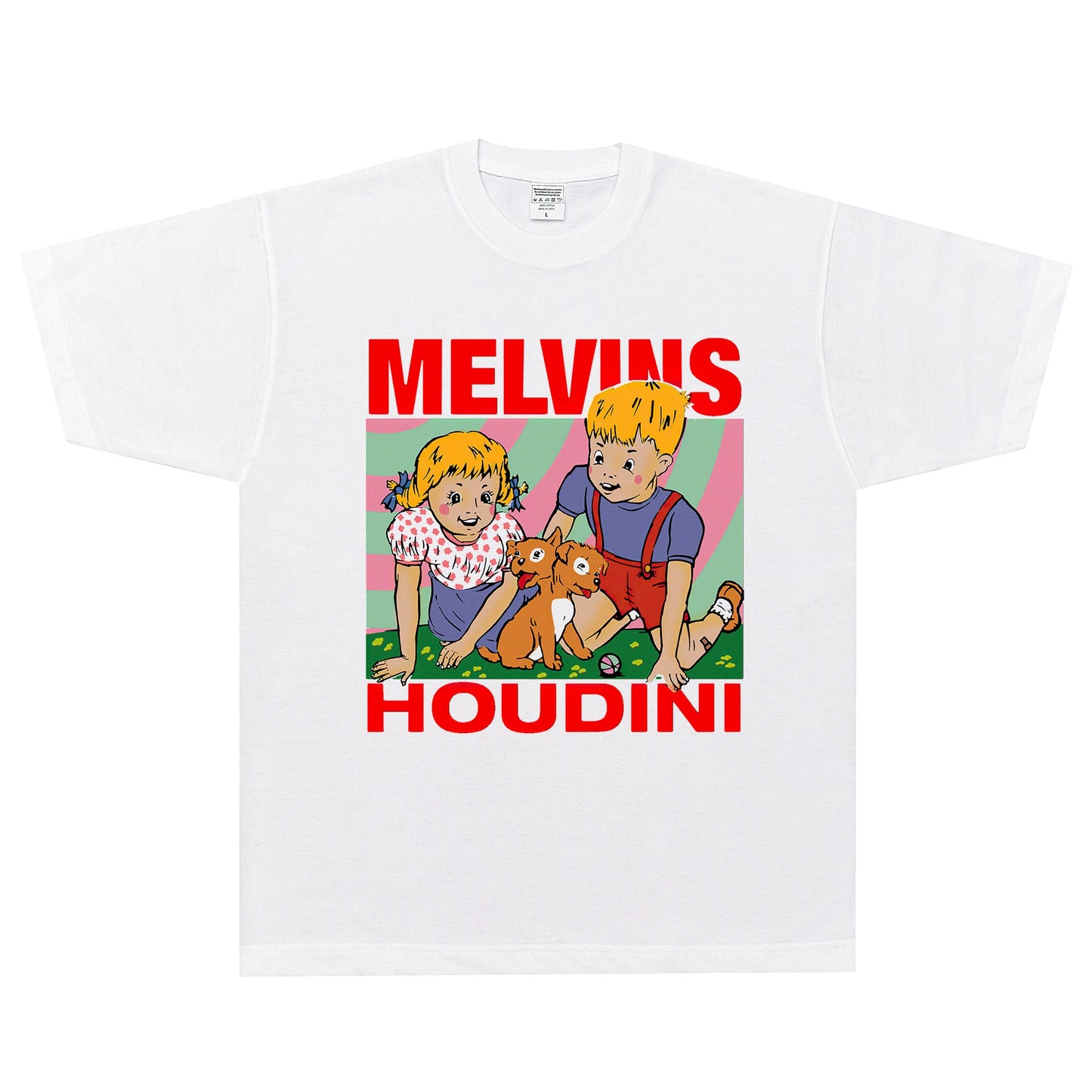 Rock Star T Shirt Melvins Houdini T-shirt Rock Band American Street Portrait Loose Short Sleeve