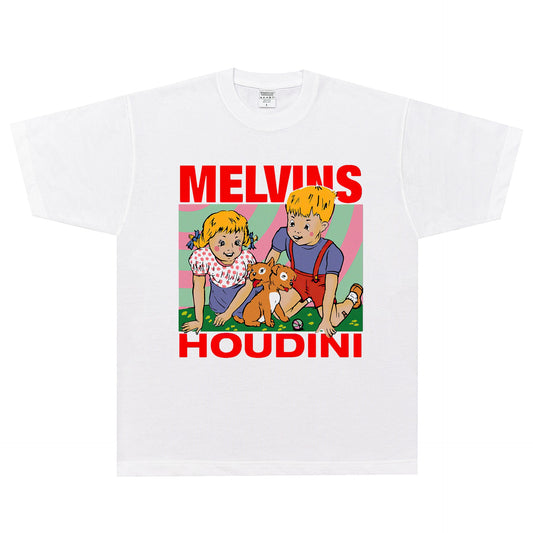 Rock Star T Shirt Melvins Houdini T-shirt Rock Band American Street Portrait Loose Short Sleeve