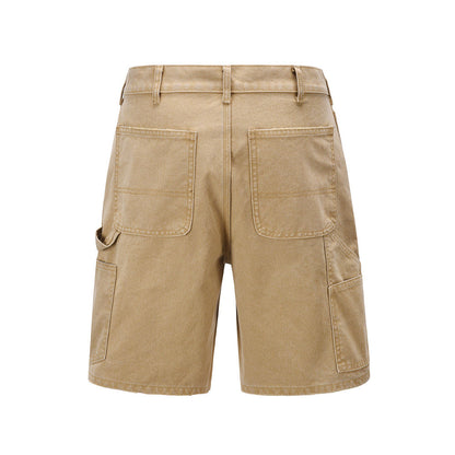 Men Shorts Simple Worn Denim Cargo Pants Loose