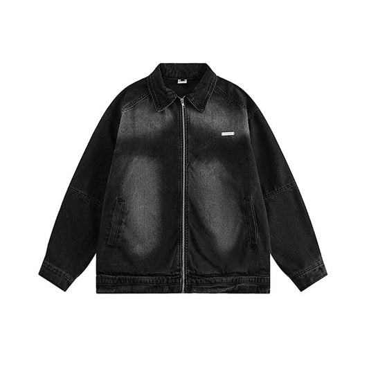 Women Jackets Vintage Denim Jacket Lapel