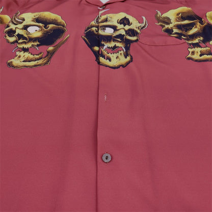 GUILTYPARTIES TIGER Shirts Skull Hawaiian Long Sleeve Shirt