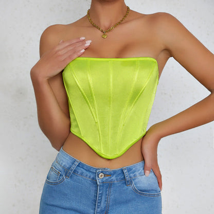 Women Party Tops Navel-Exposed Backless Underwaist