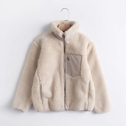 Women Cotton Coat Windproof Faux Cashmere Cardigan Coat for Children