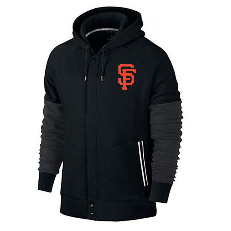 MLB Hoodie baseball jersey hoodie MLB hooded sweater men's cardigan top (Part 2)