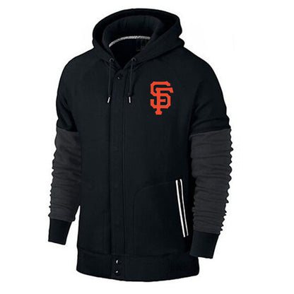 MLB Hoodie baseball jersey hoodie MLB hooded sweater men's cardigan top (Part 2)
