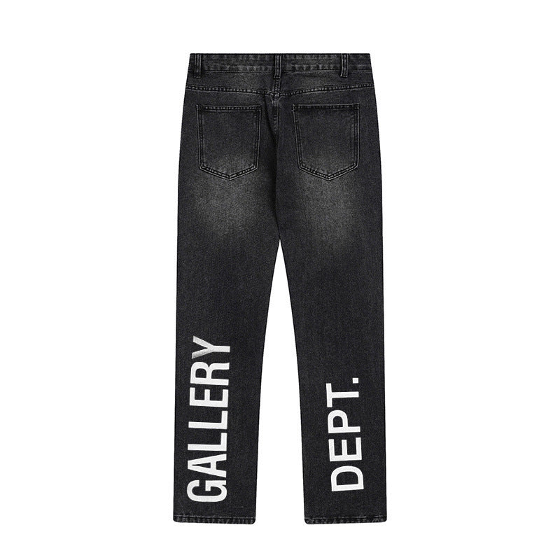Gallery Dept Pant Printed Straight-Leg Denim Trousers for Men and Women