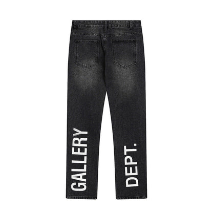 Gallery Dept Pant Printed Straight-Leg Denim Trousers for Men and Women