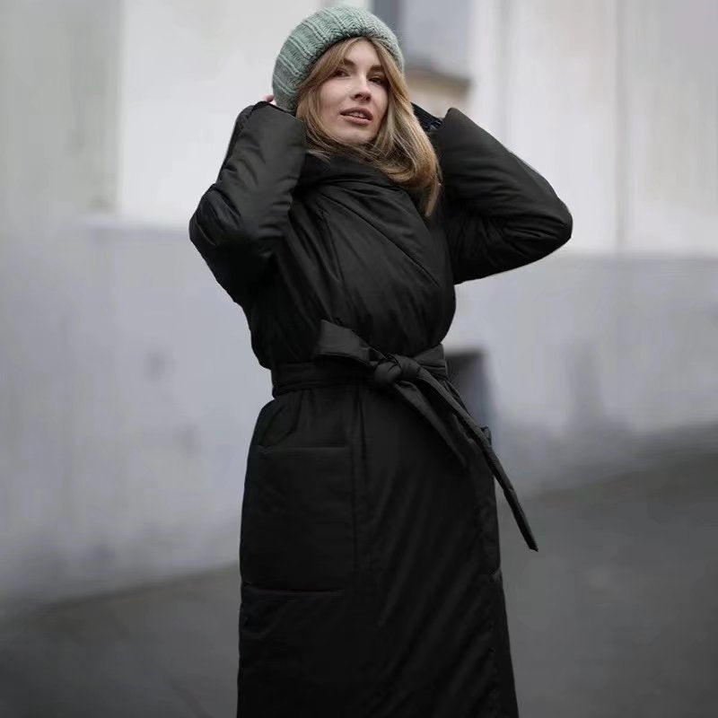 Women Cotton Coat Loose and Lazy Style Hooded Jacket