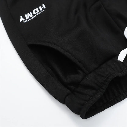 Men Sweatpants Color Contrast Patchwork Striped Sweatpants Loose Leisure Sports Drawstring Jogger Pants