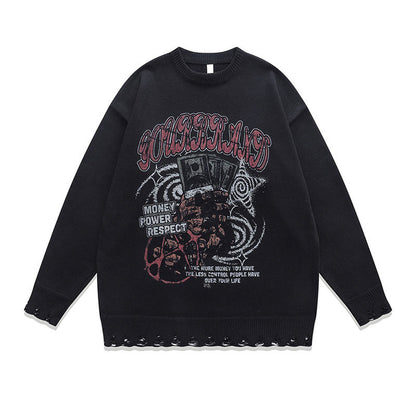 Women Sweater Vintage Knitted Top