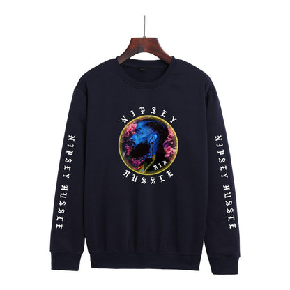 Nipsey Hussle Hoodie Rap Men's and Women's Loose round Neck Sweater