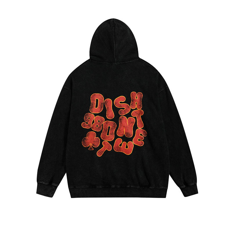 Men Hoodie Black Flame Demon Printed Hoodie Men and Women Vibe Style Hoodie