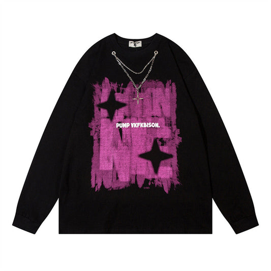 Men Long Sleeve T-Shirt Personalized Printed Cotton