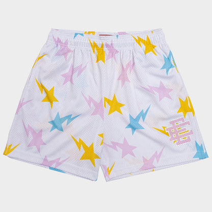 EE BAPE Shorts Fitness Sports American Short-Length Pants Mesh Breathable and Loose