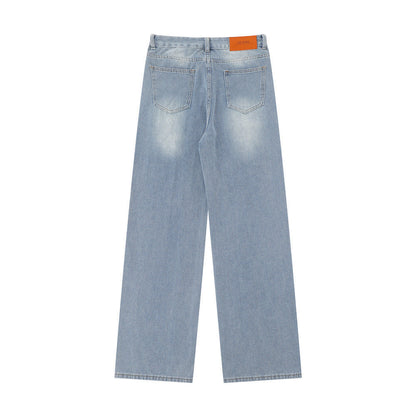 Women Pants Straight Jeans Loose Wide Leg Pants