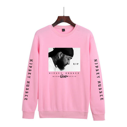 Nipsey Hussle Hoodie Rap Men's and Women's Loose round Neck Sweater