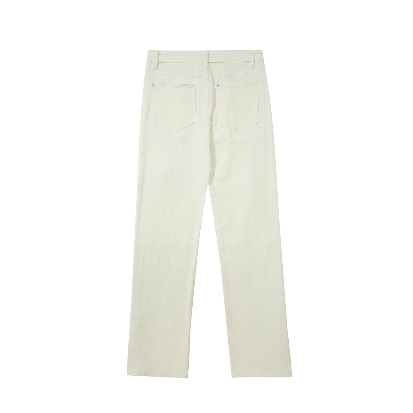 Men Sweatpants Cargo Casual Trousers Pocket Straight-Leg Pants Denim Zipper Pants