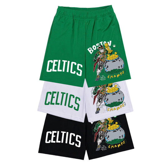 NBA Shorts NAB Celtic Sports Shorts Men's Running Loose Breathable