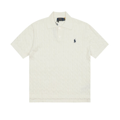 Ralph Lauren Knitted sweaters Ralph Lauren Knitted Short Sleeved Shirt POLO Lapel Knitted Short Sleeve Small Twist Lapel T-Shirt