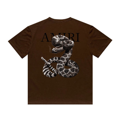 Amiri T Shirt Printed Casual Hip Hop round Neck Short Sleeve T-shirt