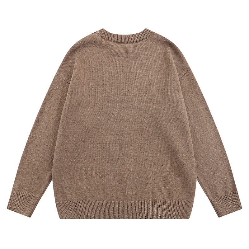 Women Sweater Knitted Retro Easy Matching Loose