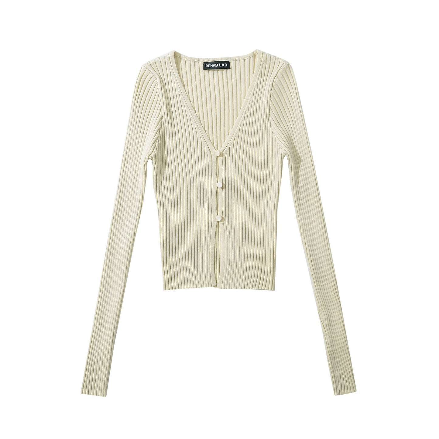Women Tops Spring/Summer V-neck Hollow Cardigan Solid Color Short Top