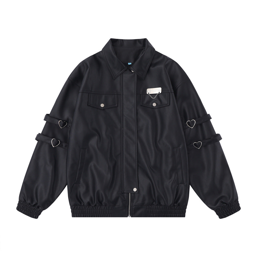 Men Jacket Coat Biker's Leather Jacket Men Spring Autumn Vibe