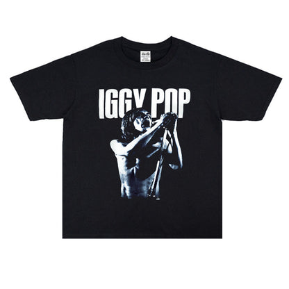 Rock Star T Shirt Punk Music Godfather Iggy Pop Iki Pop Printed Loose T-shirt Cotton Short Sleeve Men and Women