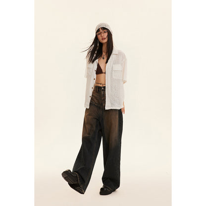 Unisex Shirt Hollow Loose Casual
